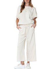 Women's Textured Luxury Lounge Set