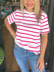 New Women's Casual Striped Tee