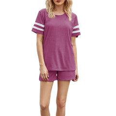 Striped Pocket Casual Two-piece Set