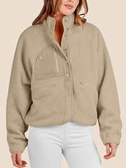 Women's Button Down Fuzzy Fleece Jacket