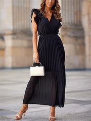 Women's Pleated Maxi Dress