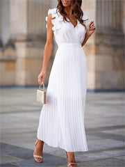 Women's Pleated Maxi Dress