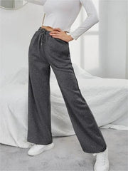 Solid Drawstring Slant Pocket Sweatpants