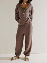 New Soft Ribbed Knit Set
