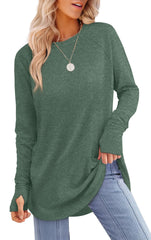 Women's Casual Loose T-Shirts with Thumb Holes