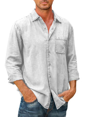 🔥Men's Denim Long Sleeve Button Down Shirt