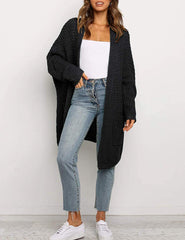 Oversized Pockets Sweater Coat