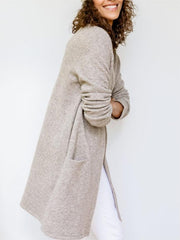 New Long Patch Pocket Sweater Coat