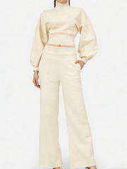 Women's Turtleneck Casual Two-Piece Set