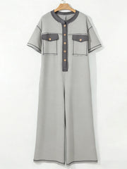 Women's Contrast Color Cozy Jumpsuit