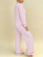 Women's Valentine's Day Heart-Patterned Pajama Set