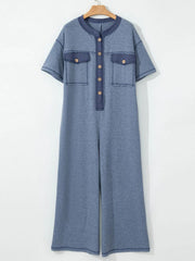 Women's Contrast Color Cozy Jumpsuit
