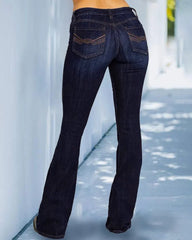 Vintage Mid Waist Flare Jeans