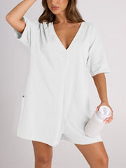 Women's Summer Oversized Reversible Tee Romper