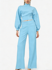 Women's Turtleneck Casual Two-Piece Set