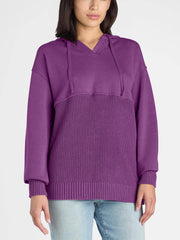 Women's Casual Mix Media Hoodie