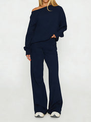 Women's Casual Off-Shoulder Co-ord Set