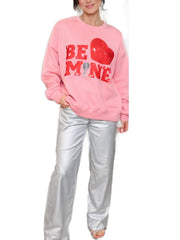 Valentine¡¯s Day Be Mine Sequined Sweatshirt