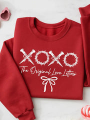 Women's Valentine's Edgy XOXO Graphic Sweatshirt