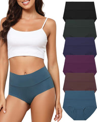 High Waist Underwear Seamless Panties No Show Invisible Briefs 6 Pack