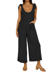 Women's Wide Leg Jumpsuits with Pockets
