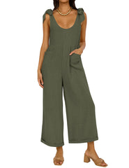 Women's Wide Leg Jumpsuits with Pockets