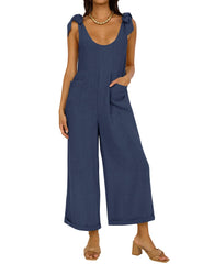 Women's Wide Leg Jumpsuits with Pockets