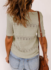 Women's Short Sleeve Lightweight Knit Tops