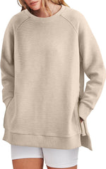 Women's Side Zipper Oversized Sweatshirt