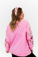 Candy Cane Sparkle Sweatshirt