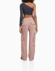 Adjustable Multi-pocket Twill Cargo Trousers