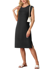Women's Casual Loose Split Wrinkle-Free T-shirt Dress
