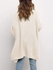 Oversized Pockets Sweater Coat