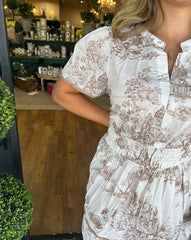 Women's Charming Toile Maxi Dress