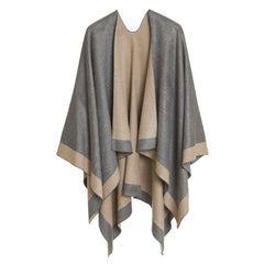 Women's Reversible Shawl Wrap Poncho