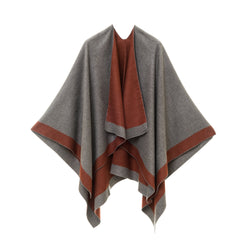 Women's Reversible Shawl Wrap Poncho