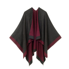 Women's Reversible Shawl Wrap Poncho