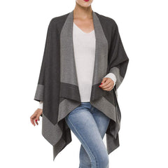 Women's Reversible Shawl Wrap Poncho