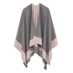 Women's Reversible Shawl Wrap Poncho