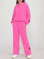 Women's Bow Detail Hoodie Sweat Set