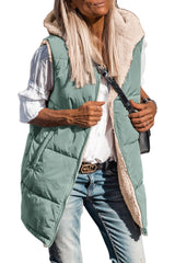 Women's Reversible Fleece Hooded Vests