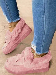 Women's Round Toe Fleece Thick Warm Cotton Shoes