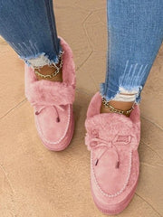 Women's Round Toe Fleece Thick Warm Cotton Shoes