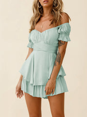 One-neck Short-sleeved Jumpsuit