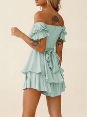 One-neck Short-sleeved Jumpsuit