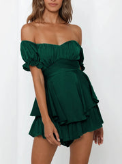 One-neck Short-sleeved Jumpsuit