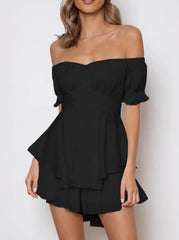 One-neck Short-sleeved Jumpsuit