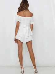 One-neck Short-sleeved Jumpsuit