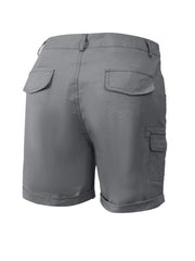 Solid Stitch Trim Roll Hem Shorts