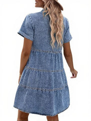 Women's Tencel Denim Washed Shirt Dress